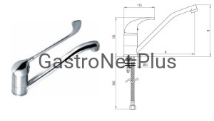 Bateria umywalkowa łokciowa