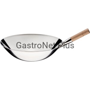 Patelnia wok, stal polerowana, Ø 400 mm