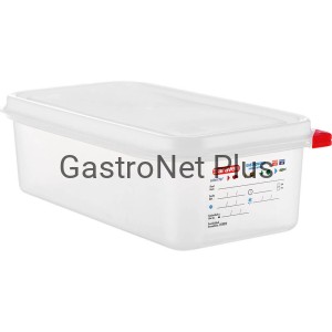 Pojemnik GN 1/3 100 mm z polipropylenu z pokrywą, HACCP | ARAVEN