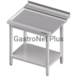 Stół wyładowczy lewy z półką, do zmywarki kapturowej Stalgast, 800x750x880