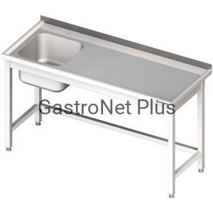 Stół ze zlewem 1 komorowym z lewej strony bez półki 1500 x 700 x 850
