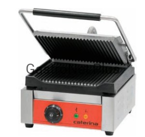 Kontakt grill pojedyńczy CATERINA (dolna i górna płyta ryflowana)