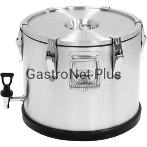 Termos stalowy z kranem / Ø39 cm / h 33 cm / 25l