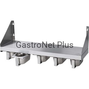 Półka wisząca z pojemnikami gn na przyprawy 