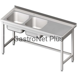 Stół ze zlewem 2 komorowym z lewej strony 1500 x 700 x 850 