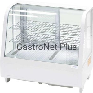 Witryna ekspozycyjna chłodnicza 100 L z oświetleniem LED (biała)