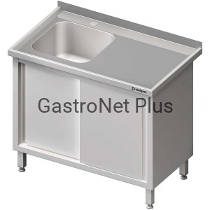 Stół ze zlewem 1 komorowym z lewej strony drzwi suwane 1500 x 600 x 850