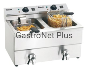 Frytownica elektryczna podwójna z kranem spustowym "IMBISS II"