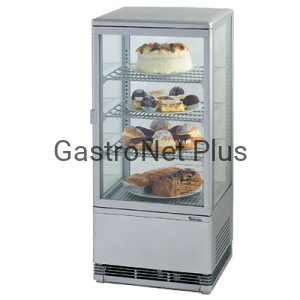 Witryna ekspozycyjna chłodnicza 78 L (srebrna)