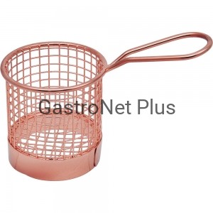 Koszyk okrągły finger food miedziany