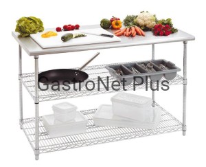 Stół roboczy z dwoma pólkami 1200 x 600 x 900