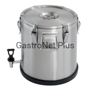 Termos stalowy z kranem / Ø33 cm / h 38 cm / 20l