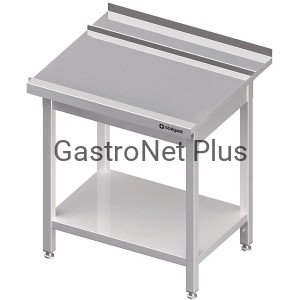 Stół wyładowczy prawy z półką, do zmywarki kapturowej Stalgast, 800x750x880