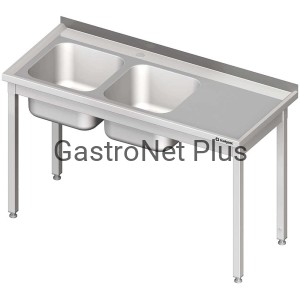 Stół ze zlewem 2 komorowym z lewej strony 1300 x 700 x 850 