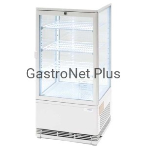 Witryna ekspozycyjna chłodnicza 78 L z oświetleniem LED (biała)