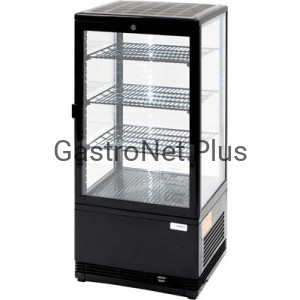 Witryna ekspozycyjna chłodnicza 78 L z oświetleniem LED (czarna)