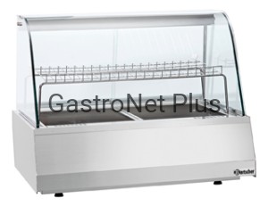 Witryna grzewcza GN 2/1 - szyba przednia gięta panoramiczna