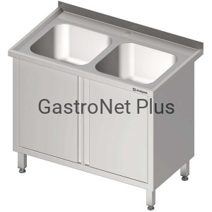 Stół ze zlewem 2 komorowym drzwi skrzydłowe 1000 x 600 x 850